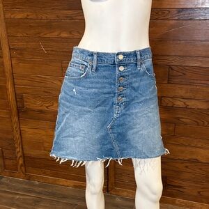 GAP Distressed Blue Mini Skirt